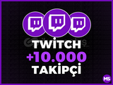 +10.000 Twitch Takipçi + Garanti