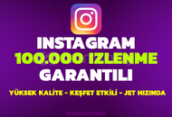 100.000 Instagram Türk Gerçek İzlenme - HIZLI