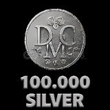 100.000 Silver Skull and Bones