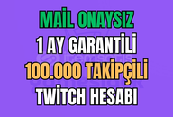 ❤️100.000 TAKİPÇİLİ TWİTCH HESABI 1 AY GARANTİ