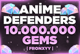 ✅ 10.000.000 GEMS [ANİME DEFENDERS] ⭐