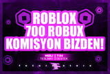 ⭐(1001) 700 Robux + KOMİSYON BİZDEN ⭐