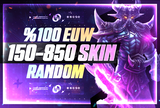 %100Euw 150-850 Skin LoL Random Hesap