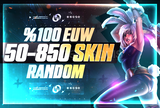 %100Euw 50-850 Skin LoL Random Hesap