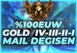 ⭐[%100EUW] GOLD ELO MAİL DEĞİŞEN HESAP⭐