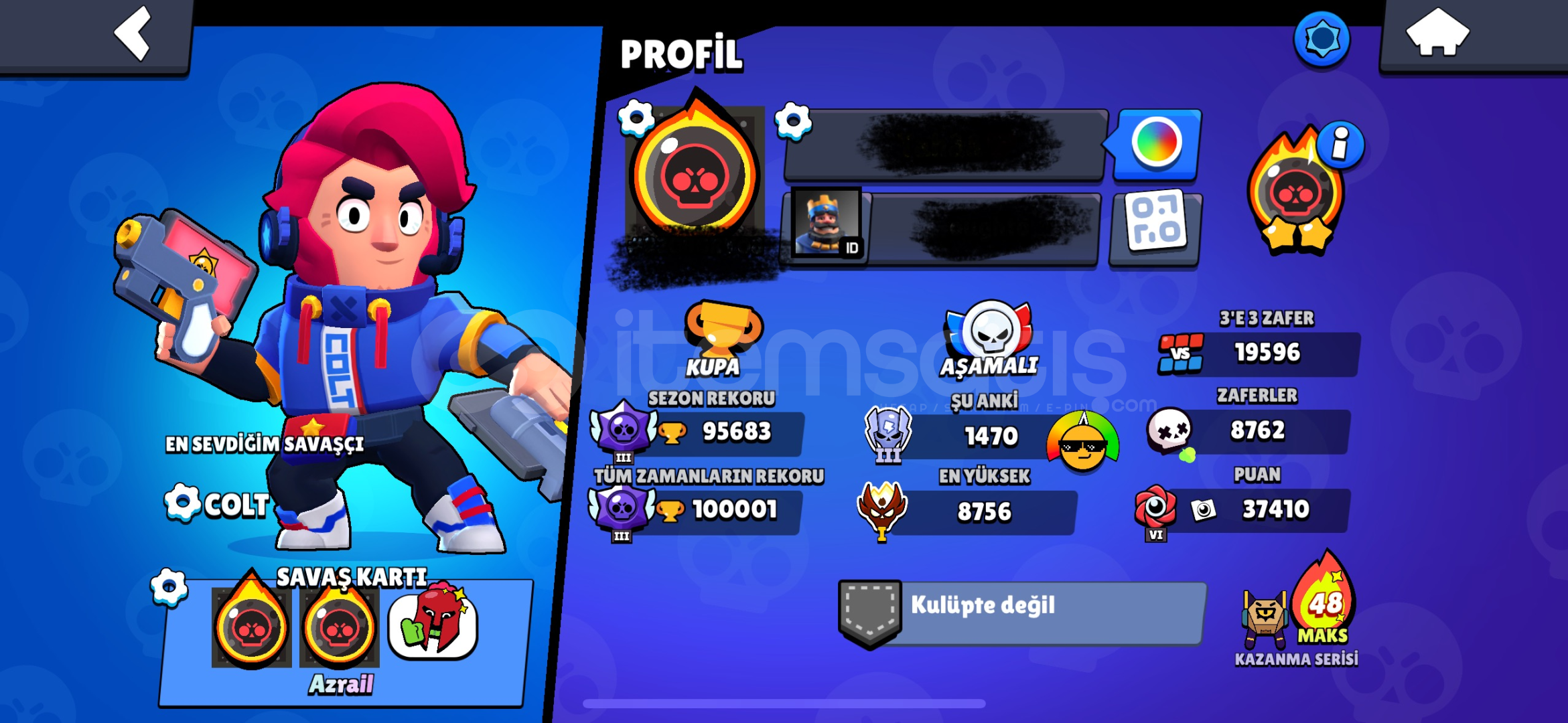 100k+Meteor 3 Şöhrete Az Kalmış+450+Skin Efsane 100k+Meteor 3 Şöhrete Az Kalmış+450+Skin Efsane