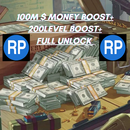 100M+200LEVEL BOOST+FULL UNLOCK GTAOnlineLegacy