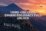 ✅️ 100M +250 LEVEL ENHANCED/LEGACY FULL UNLOCK