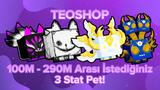 100M/290M Arası İstediğiniz 3 Adet Pet! PetsGo