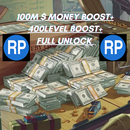 100M+400LEVEL BOOST+FULL UNLOCK GTAOnlineLegacy