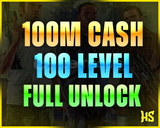 100M Cash + 100 Level + Full Unlock + Ban Yok