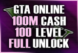 ✨100M Cash + 100 Level + Full Unlock - GTA✨