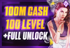 ⭐100M Cash + 100 Level + Full Unlock | GTA✨