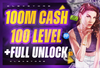 ✨100M Cash + 100 Level + Full Unlock - GTA✨