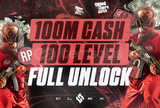 ✨100M Cash + 100 Level + Full Unlock - GTA✨