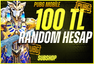⭐️[100TL] PUBG MOBİLE RANDOM+ HESAP