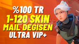 ⭐%100TR 1-120 SKİN Ranked Ready MAIL DEĞİŞEN⭐