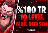 ⭐[%100TR] 10 LEVEL MAİL DEĞİŞEN HESAP