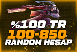 ⭐[%100TR 100-850 SKİN GARANTİLİ RANDOM HESAP⭐