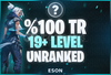 ⭐%100TR 19+ LVL FRESH UNRANKED MAİL DEĞİŞEN⭐