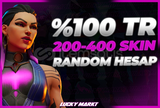 ⭐ %100TR 200-400 SKİN RANDOM HESAP