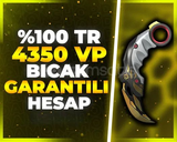 ⭐{%100TR} +4350 VP BIÇAK GARANTİLİ RANDOM HESAP