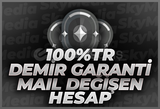 ⭐[%100TR] DEMİR GARANTİLİ MAİL DEĞİŞEN HESAP⭐