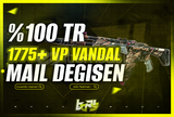 ⭐%100TR MAİL DEĞİŞEN 1775VP+ VANDAL GARANTİLİ ⭐