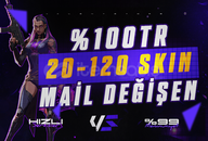 ⭐%100TR MAİL DEĞİŞEN 20-120 SKİN GARANTİ HESAP