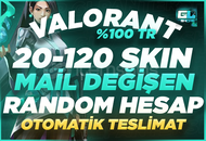 ⭐%100TR MAİL DEĞİŞEN 20-120 SKİN RANDOM HESAP
