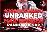 ⭐%100TR - MAİLLİ UNRANKED +20 LEVEL⭐