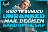 ⭐%100TR - MAİLLİ UNRANKED +20 LEVEL⭐