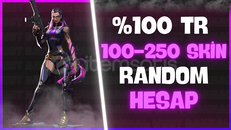 ✨ %100TR ÖZEL STOK ✨ 100-250 SKİN RANDOM