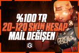 %100TR SUNUCU/EN AZ 20 SKİN-120 /ÖZEL STOK/UCUZ