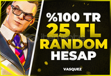 ⭐ %100TR Valorant 25 TL Random Hesap⭐