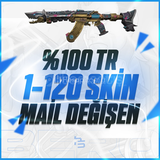 ⭐ %100TR VALORANT MAİL DEĞİŞEN 1-120 SKİN⭐ 