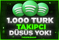 [%100TÜRK]Spotify 1000 Takipçi ⭐ Garantili