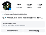 103 Bin Takipçili bol etkileşimli hesapp