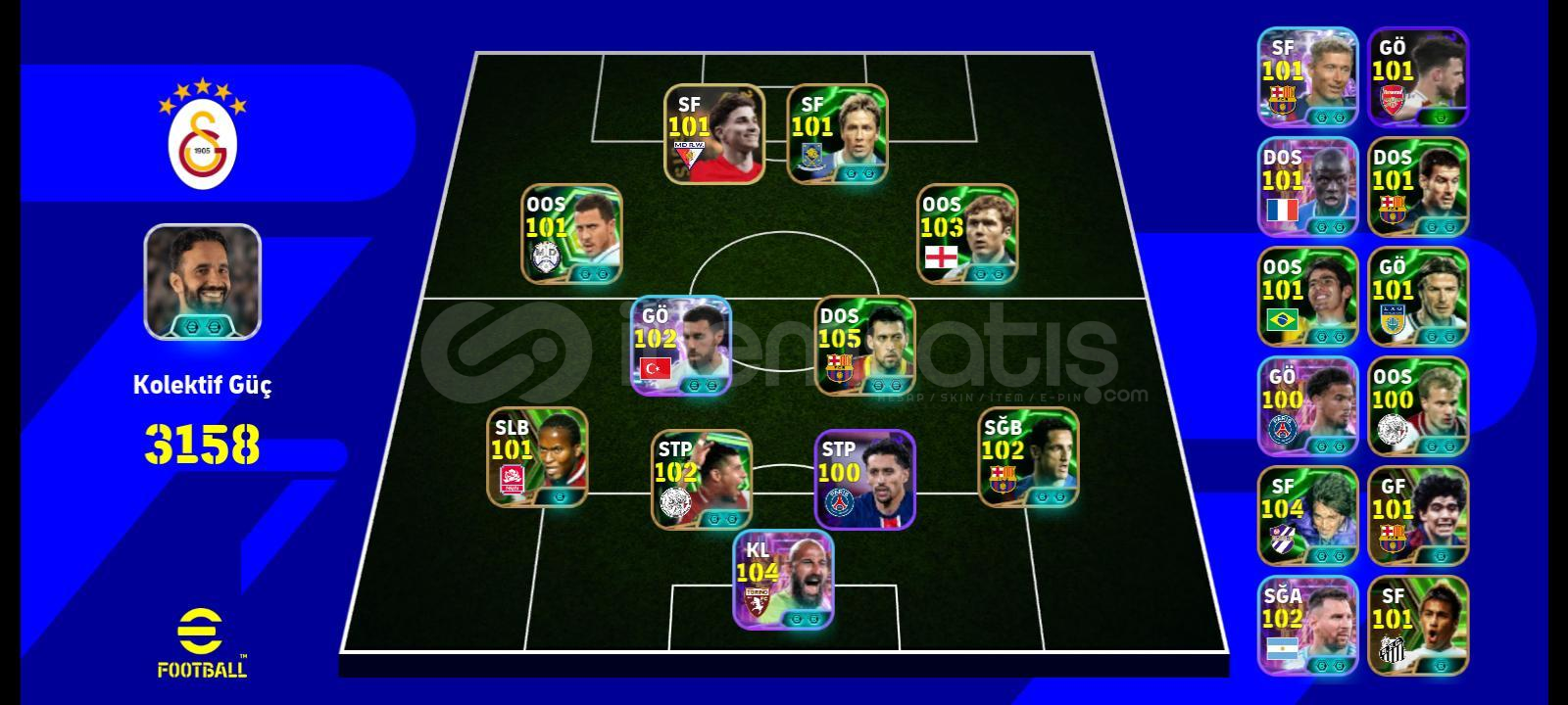 ⭐104 2.10metre⭐ kaleci ⭐105busquets⭐ ⭐104 2.10metre⭐ kaleci ⭐105busquets⭐