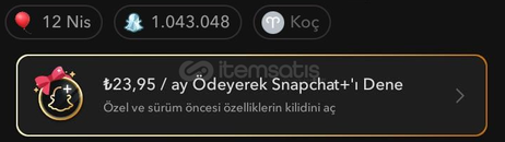 ⚡️ 1.04M Snap Puanlı Temiz Snapchat Hesabı ⚡️