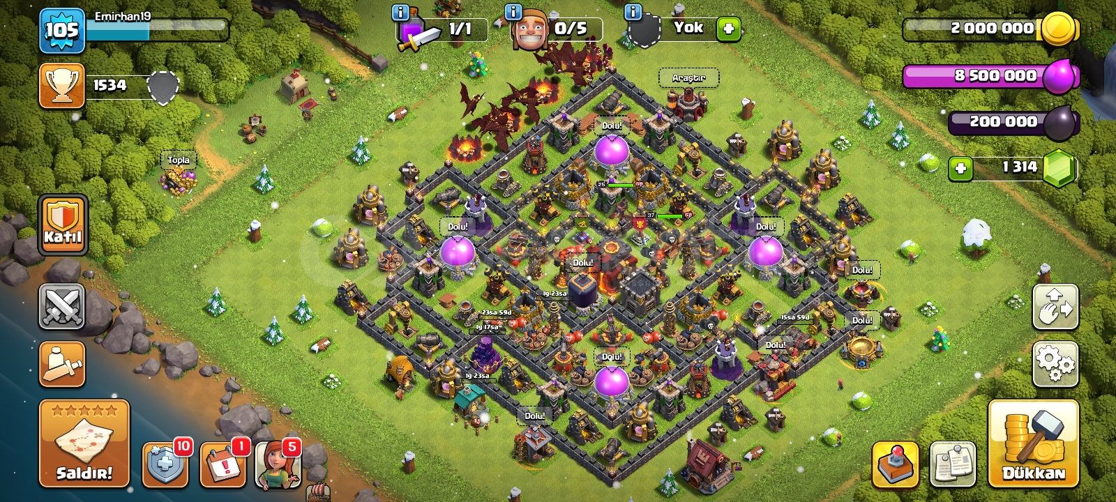105 Level Clash of Clans + 48 Level Hayday 105 Level Clash of Clans + 48 Level Hayday