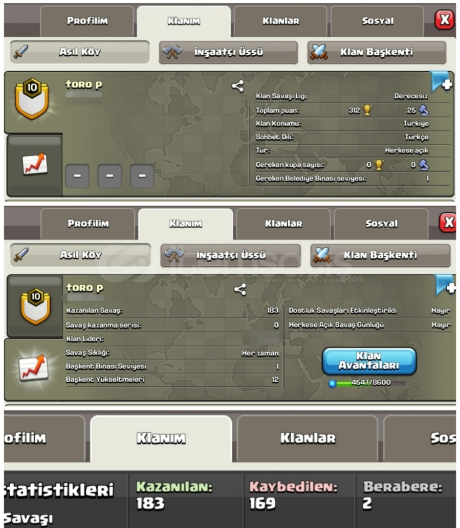 10.5SV⚡TORO⚡LİG KLANI! ÖZEL!⚡ 10.5SV⚡TORO⚡LİG KLANI! ÖZEL!⚡