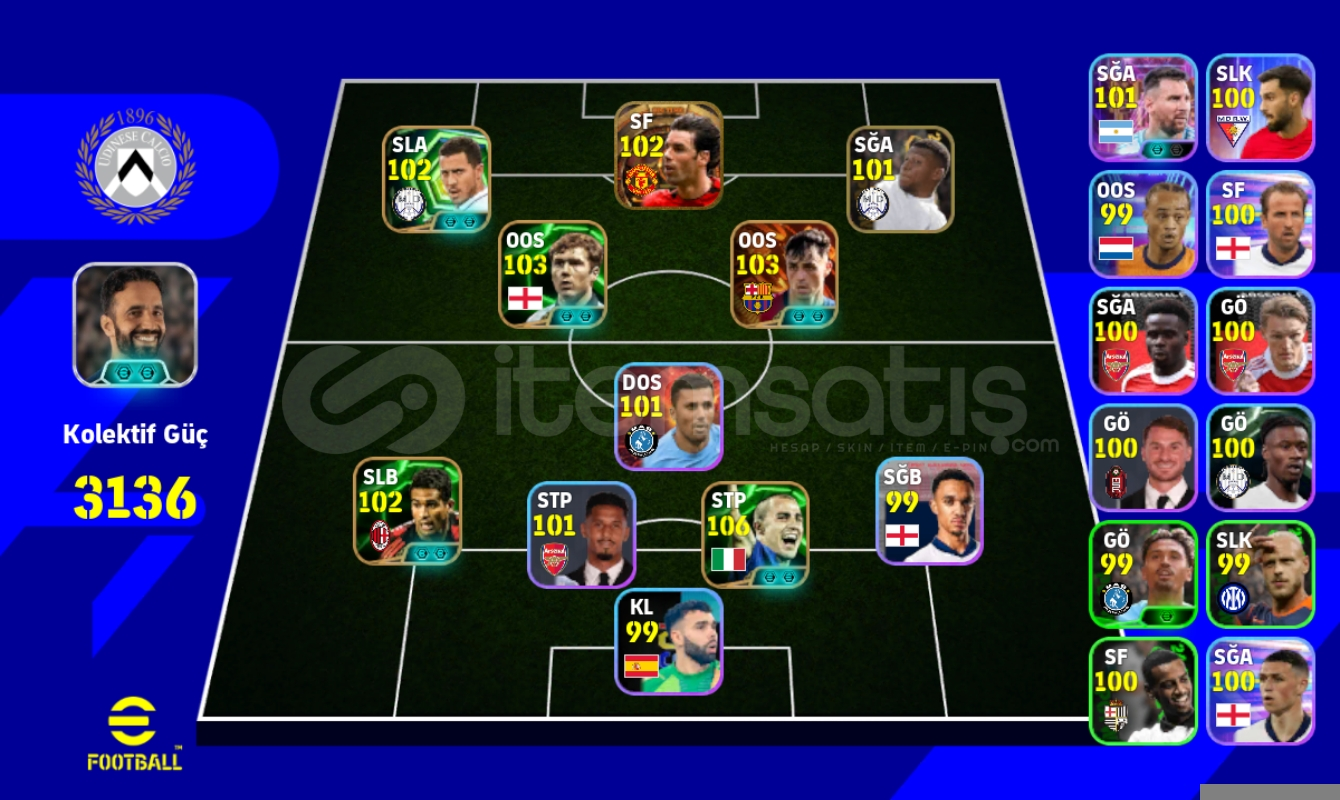 106 Cannavaro , 103 Pedri , tek bağ hesab 106 Cannavaro , 103 Pedri , tek bağ hesab