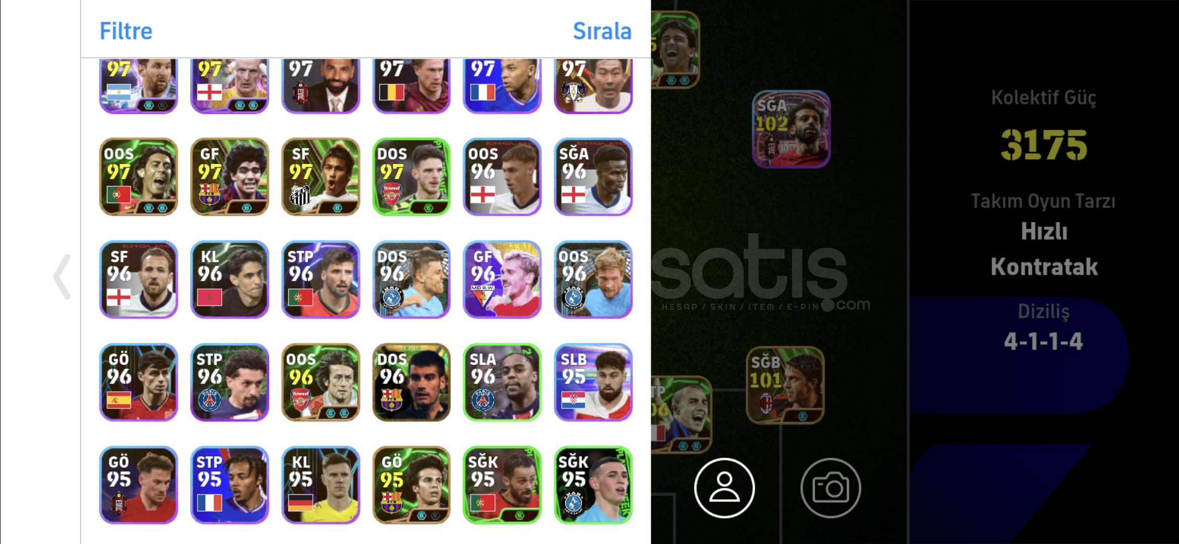106 Cannavaro 105 Bebetolu Kelepir hesap  106 Cannavaro 105 Bebetolu Kelepir hesap