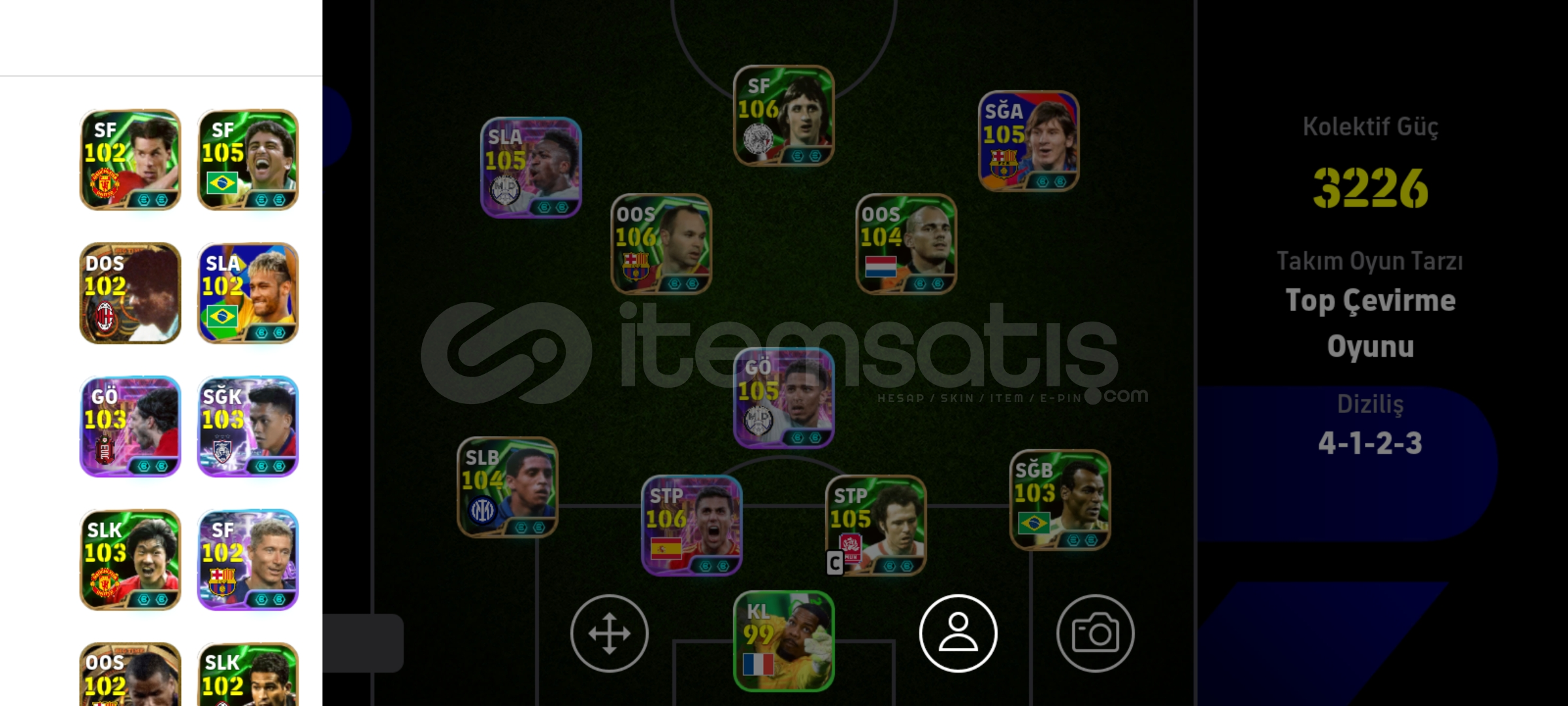 106 cruyf 106 iniesta 105 vini 105 messi 106 cruyf 106 iniesta 105 vini 105 messi