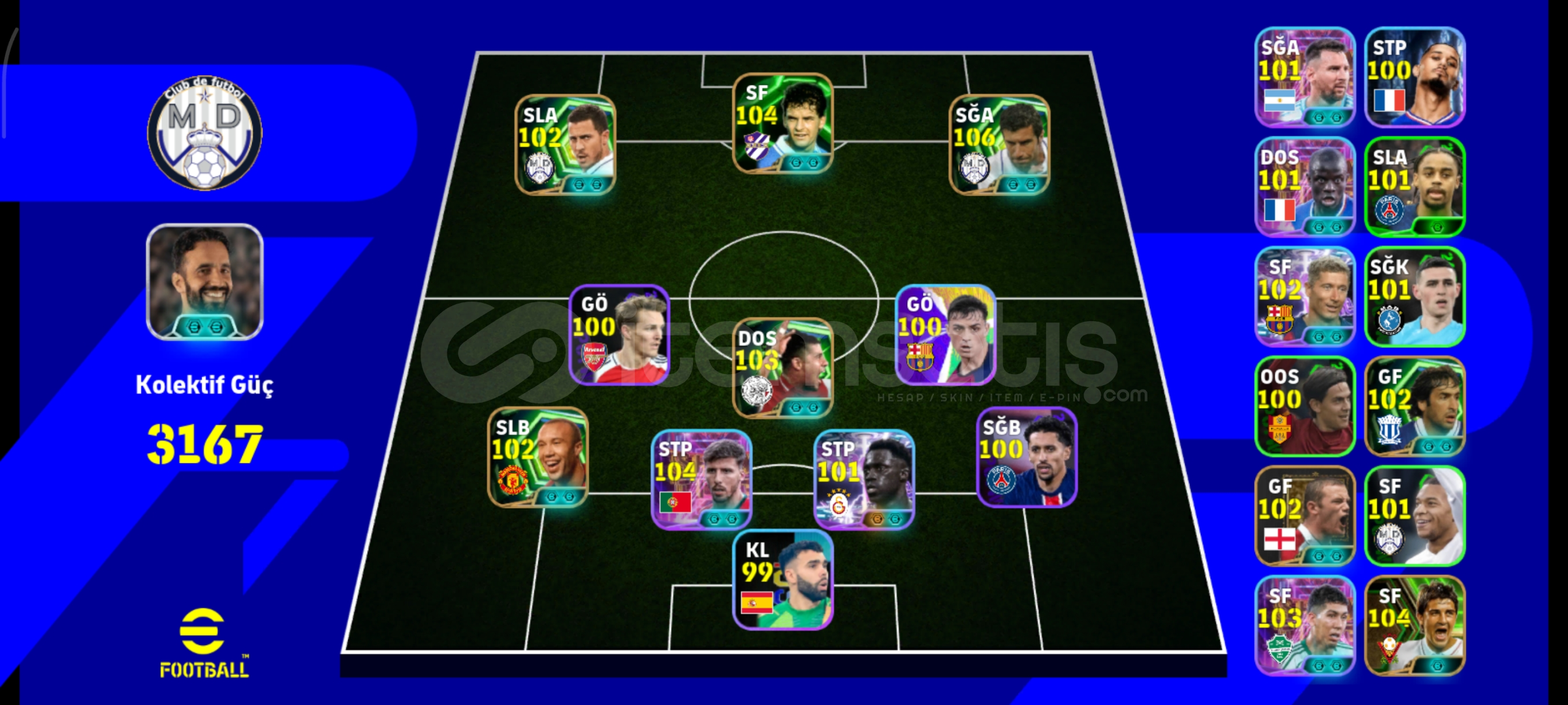 106 figo 104 Baggio efsane hesap 106 figo 104 Baggio efsane hesap