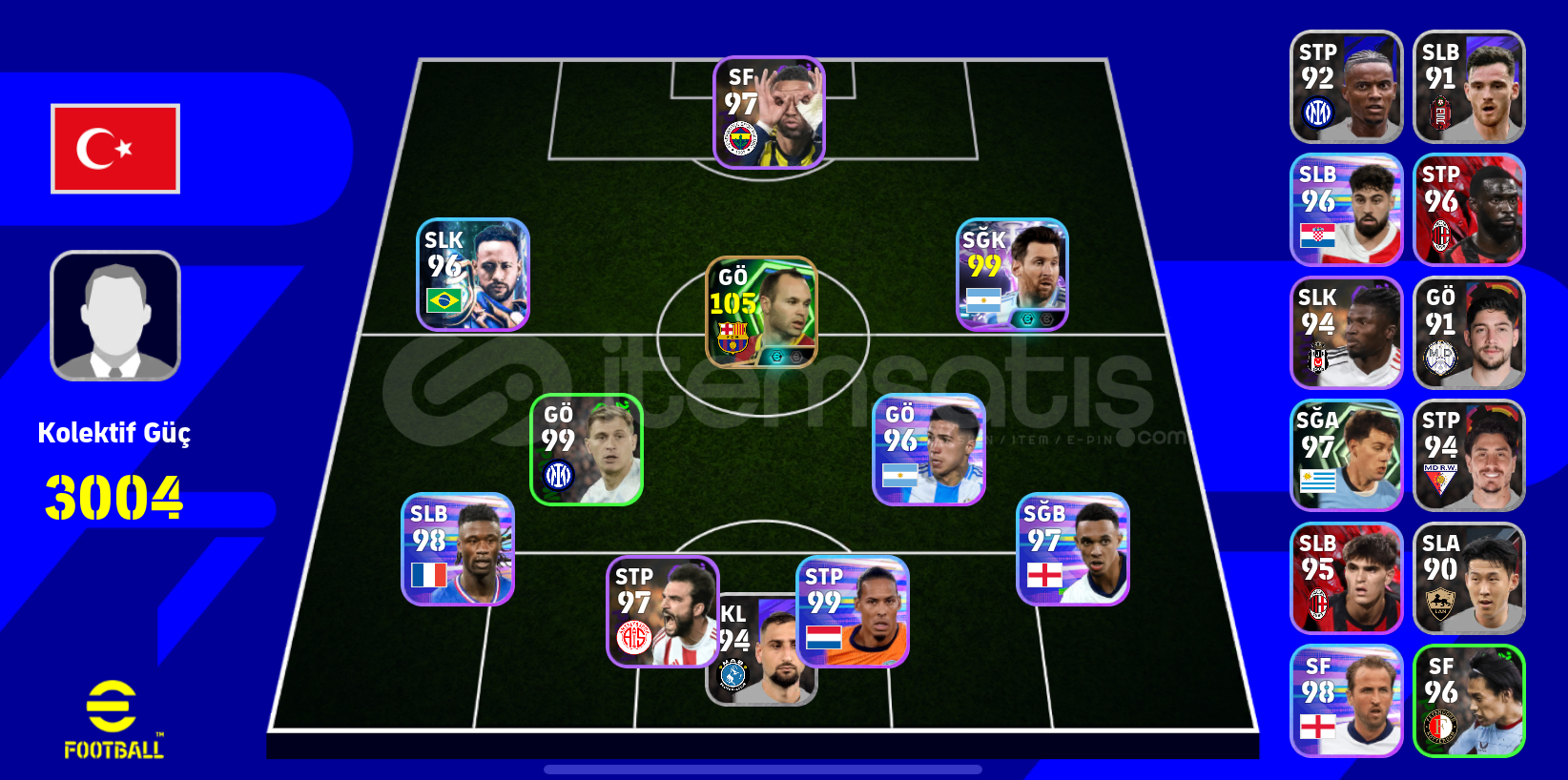 ⭐️106 İniesta Başlangıç Hesabı ⭐️106 İniesta Başlangıç Hesabı