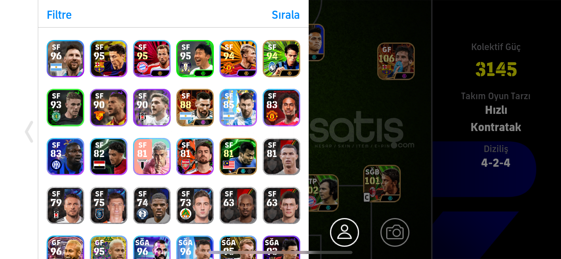 106 MESSİ 104 MARTİNEZ TOMORİ DOLU HESAP 106 MESSİ 104 MARTİNEZ TOMORİ DOLU HESAP