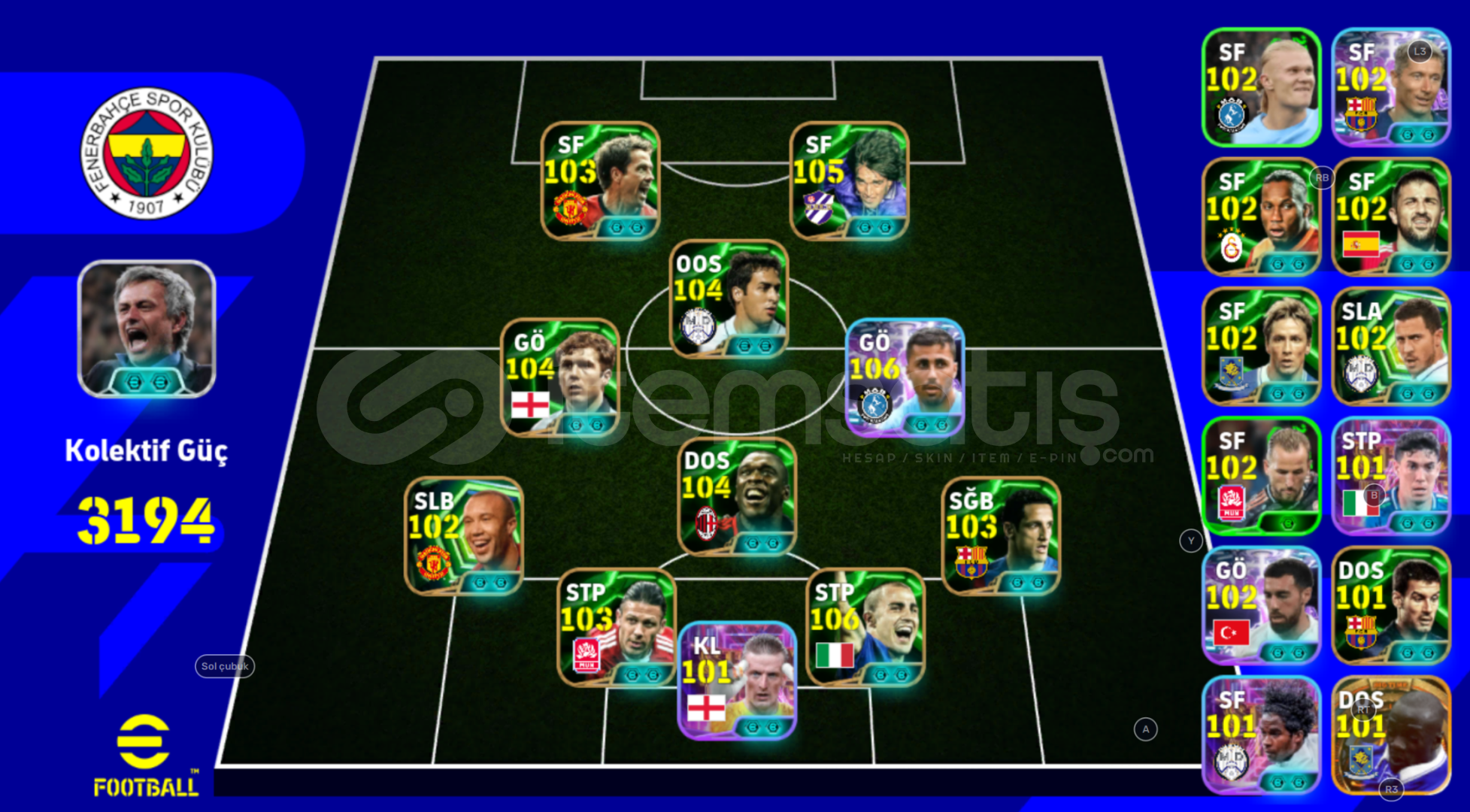 ⭐106 RODRİ-104 SEEDORF-103 DEMİCHELİS⭐3194 KG