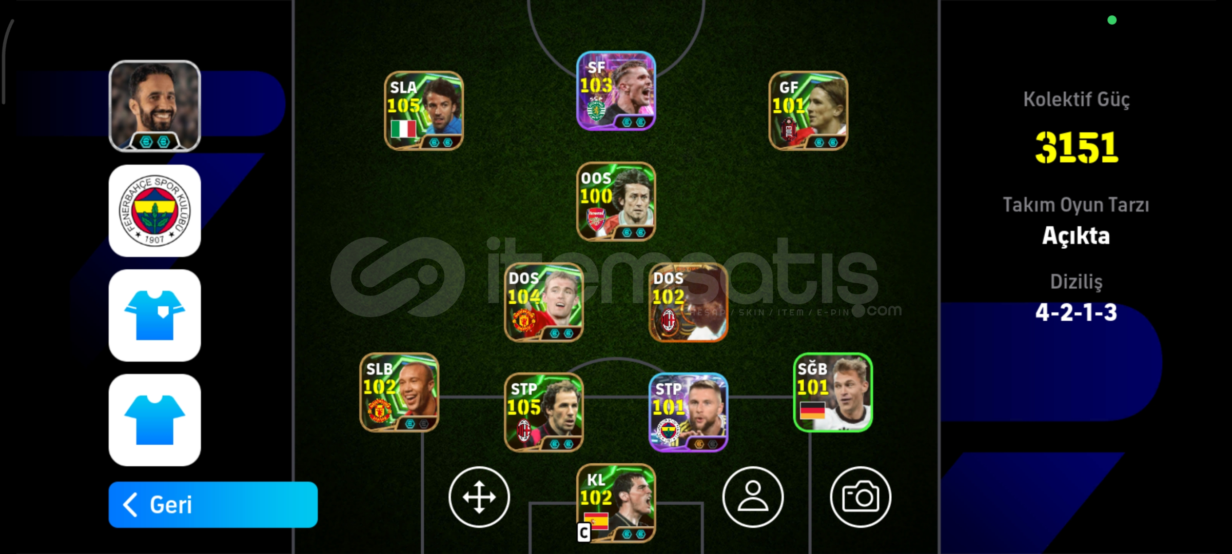 107 BOMBACI DEL PİERO + 103 GYOKERES + 3151 KG 107 BOMBACI DEL PİERO + 103 GYOKERES + 3151 KG